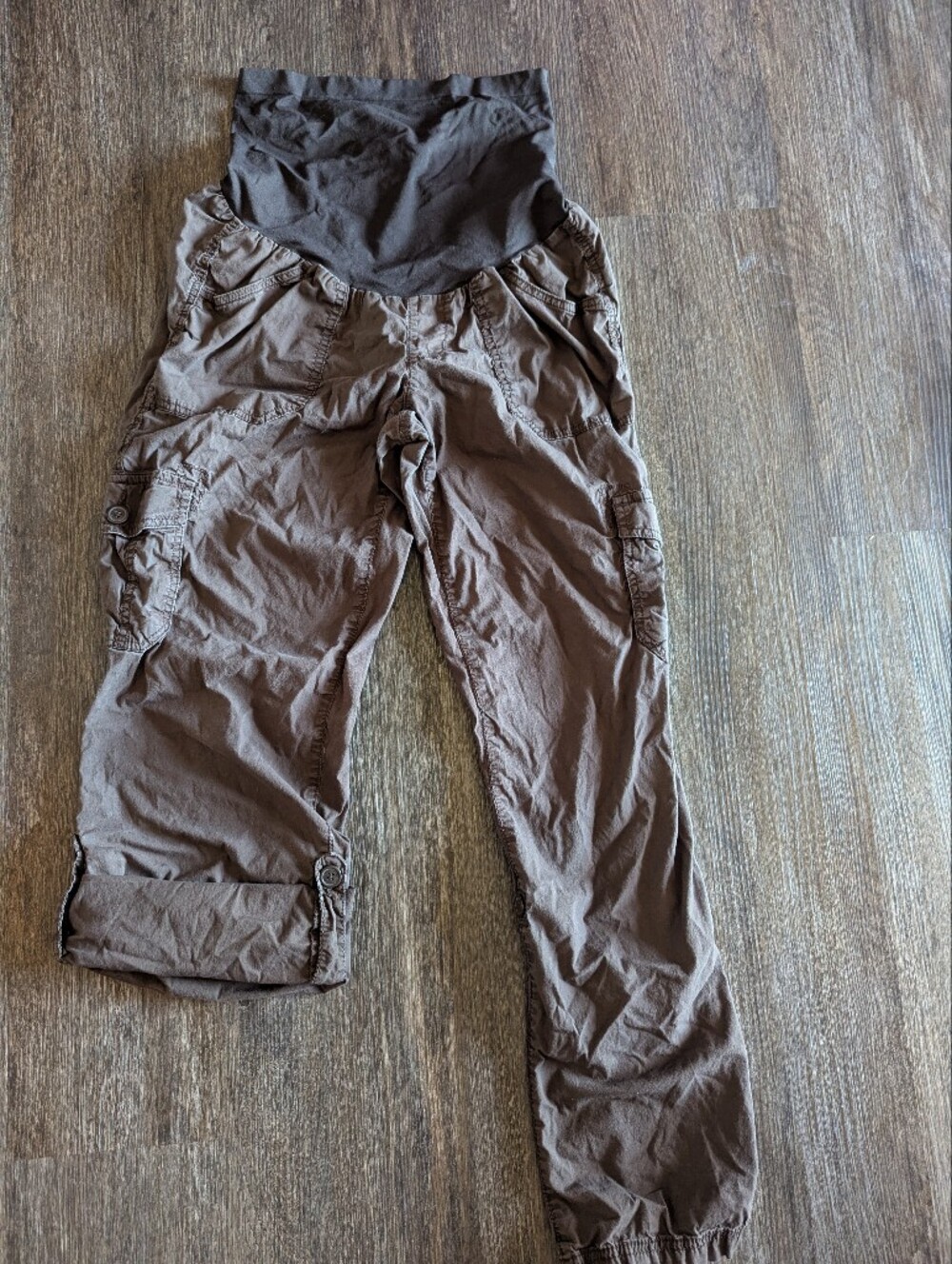 Motherhood Maternity Cargo Jogger Pants - Brown Medium